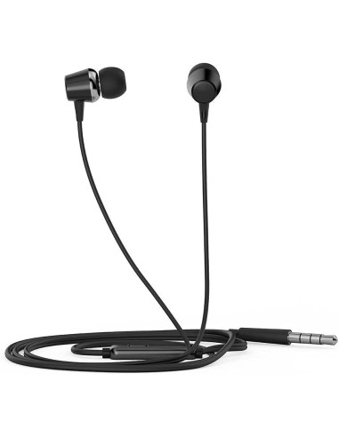 CI | Auricular Hp Dhe-7000 Con Cable Y Almohadillas De Silicona Jack 3,5 Mm Color Negro