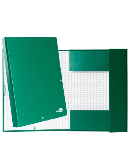 CI | Carpeta proyectos liderpapel folio lomo 30mm carton forrado verde