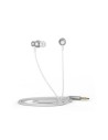 CI | Auricular Hp Dhe-3111 Metal Serie Con Cable Y Microfono Auriculares De Silicona Jack 3,5 Mm Color Plata