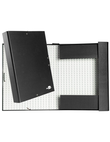 CI | Carpeta proyectos liderpapel folio lomo 50mm carton forrado negra