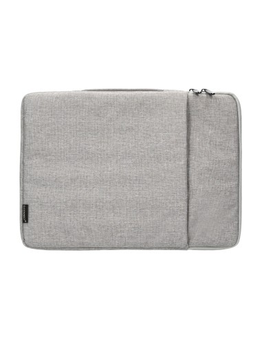 CI | Funda para portatil q-connect 13,3" con asa 1 bolsillo exterior con cremallera color gris 350x250x25 mm