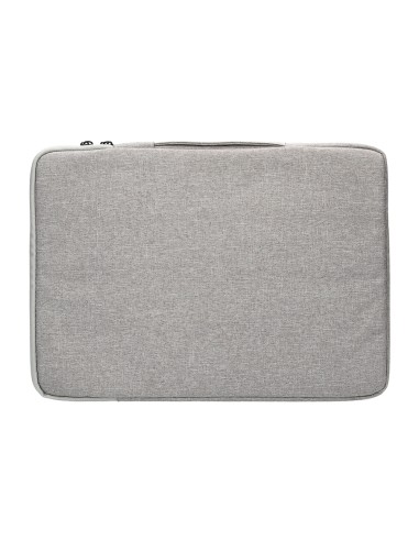 CI | Funda para portatil q-connect 13,3" con asa 1 bolsillo exterior con cremallera color gris 350x250x25 mm