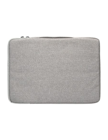 CI | Funda para portatil q-connect 13,3" con asa 1 bolsillo exterior con cremallera color gris 350x250x25 mm