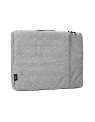 CI | Funda para portatil q-connect 13,3" con asa 1 bolsillo exterior con cremallera color gris 350x250x25 mm