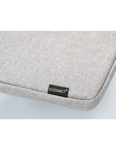 CI | Funda para portatil q-connect 13,3" con asa 1 bolsillo exterior con cremallera color gris 350x250x25 mm