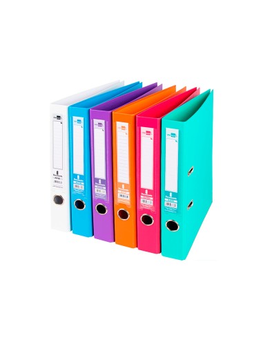 CI | Archivador de palanca liderpapel a4 documenta forrado pvc con rado lomo 52 mm colores surtidos trending