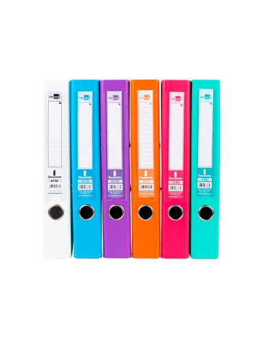 CI | Archivador de palanca liderpapel a4 documenta forrado pvc con rado lomo 52 mm colores surtidos trending