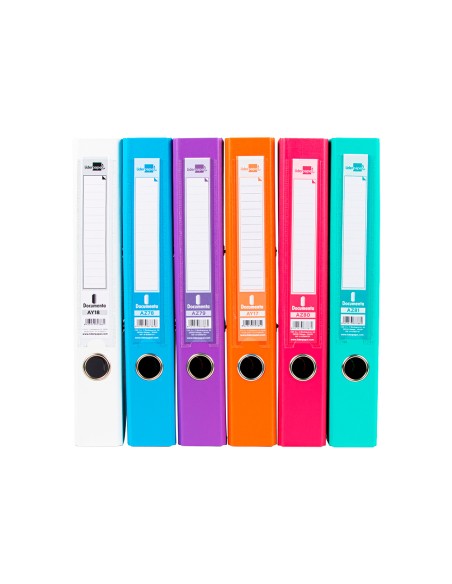 CI | Archivador de palanca liderpapel a4 documenta forrado pvc con rado lomo 52 mm colores surtidos trending
