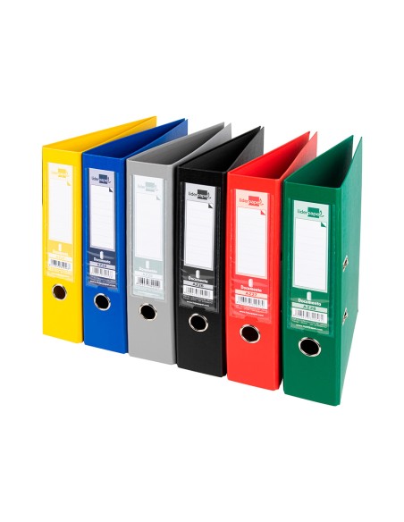 CI | Archivador de palanca liderpapel a4 documenta forrado pvc con rado lomo 75 mm colores surtidos classic