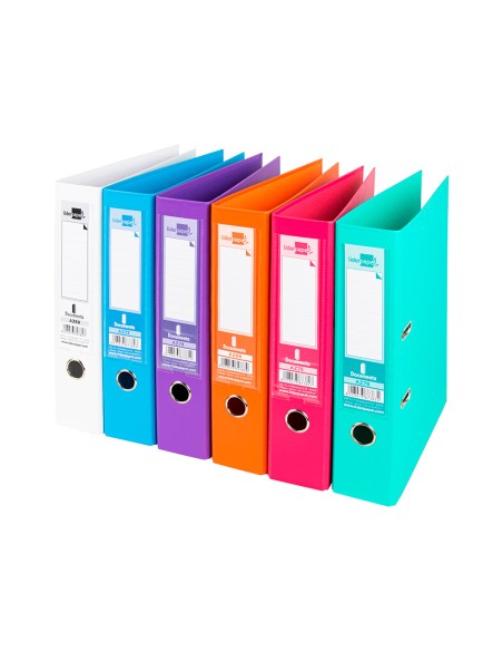 CI | Archivador de palanca liderpapel a4 documenta forrado pvc con rado lomo 75 mm colores surtidos trending