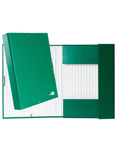 CI | Carpeta proyectos liderpapel folio lomo 50mm carton forrado verde