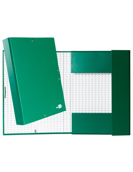 CI | Carpeta proyectos liderpapel folio lomo 50mm carton forrado verde