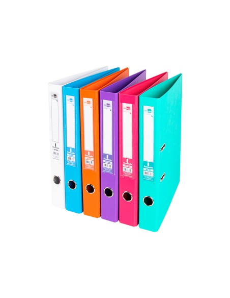 CI | Archivador de palanca liderpapel folio documenta forrado pvc con rado lomo 52 mm colores surtidos trending