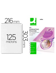 CI | Bolsa de plastificar q-connect 303 x 216 mm 125 mc...