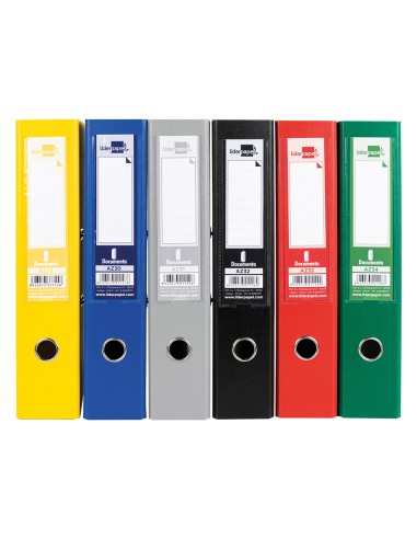 CI | Archivador de palanca liderpapel folio documenta forrado pvc con rado lomo 75 mm colores surtidos classic