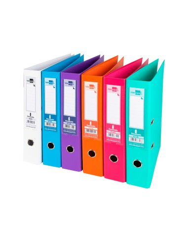 CI | Archivador de palanca liderpapel folio documenta forrado pvc con rado lomo 75 mm colores surtidos trending