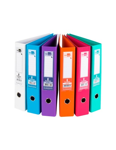 CI | Archivador de palanca liderpapel folio documenta forrado pvc con rado lomo 75 mm colores surtidos trending