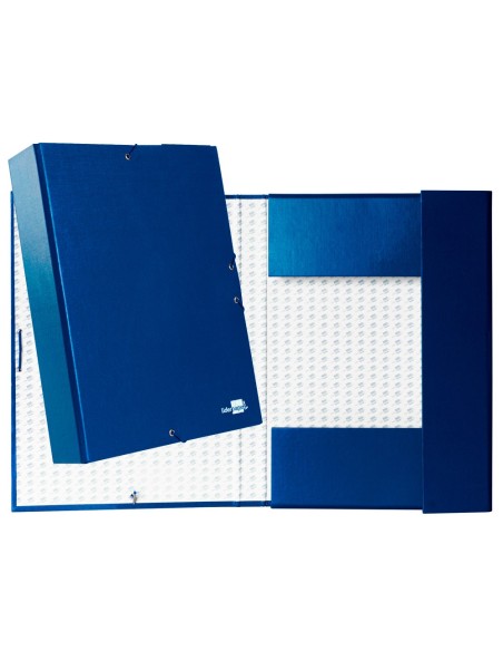 CI | Carpeta proyectos liderpapel folio lomo 70mm carton forrado azul
