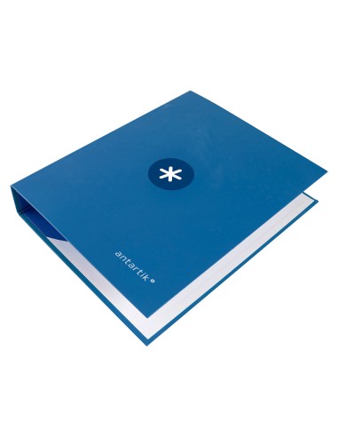 CI | Carpeta Liderpapel Antartik A4 Forrada 4 Anillas 25 Mm Redondas Color Azul Oscuro