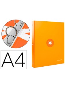 CI | Carpeta Liderpapel Antartik A4 Forrada 4 Anillas 25...