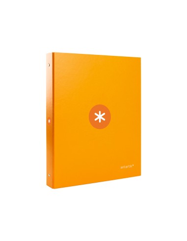 CI | Carpeta Liderpapel Antartik A4 Forrada 4 Anillas 25 Mm Redondas Color Mostaza