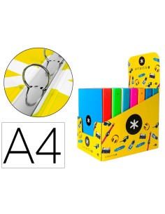 CI | Carpeta liderpapel antartik a4 forrada 4 anillas 25...