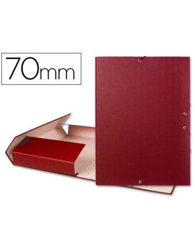 CI | Carpeta proyectos liderpapel folio lomo 70mm carton forrado roja