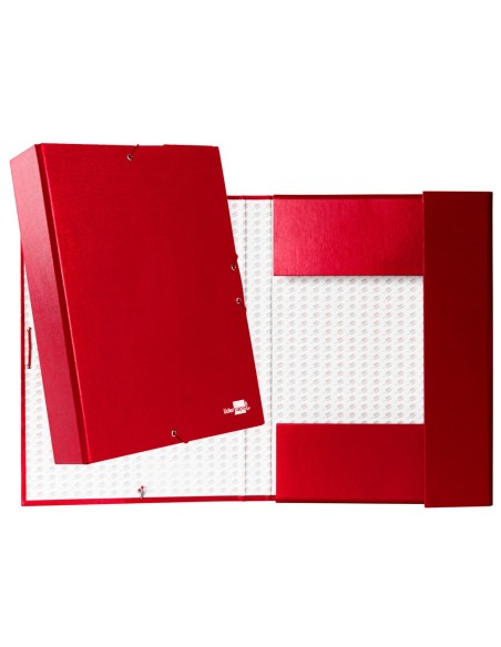 CI | Carpeta proyectos liderpapel folio lomo 70mm carton forrado roja