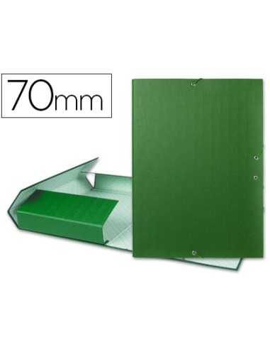 CI | Carpeta proyectos liderpapel folio lomo 70mm carton forrado verde