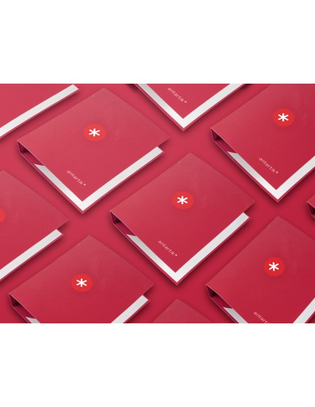 CI | Carpeta 4 Anillas 40 Mm Mixtas Liderpapel Antartik A4 Forrada Color Frambuesa