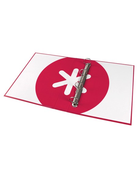 CI | Carpeta 4 Anillas 40 Mm Mixtas Liderpapel Antartik A4 Forrada Color Frambuesa