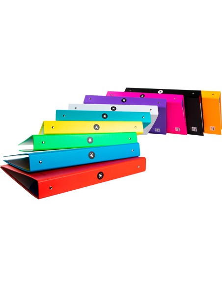 CI | Carpeta 4 anillas 40 mm mixtas liderpapel antartik a4 forrada colores surtidos