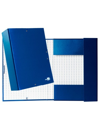 CI | Carpeta proyectos liderpapel folio lomo 90mm carton forrado azul