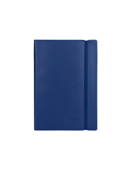 CI | Libreta liderpapel simil piel a5 120 hojas 70g/m2 horizontal sin margen azul