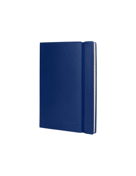 CI | Libreta liderpapel simil piel a5 120 hojas 70g/m2 horizontal sin margen azul