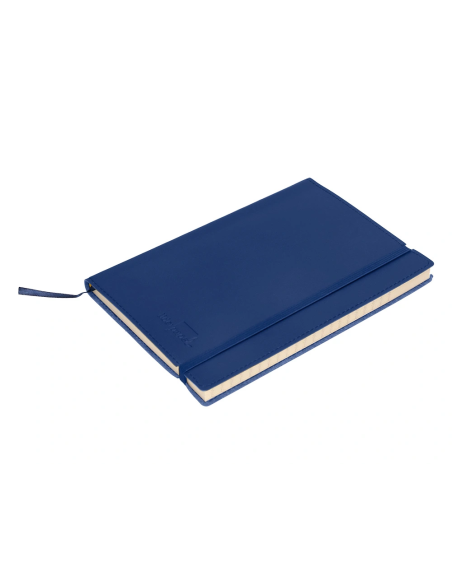 CI | Libreta liderpapel simil piel a5 120 hojas 70g/m2 horizontal sin margen azul