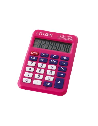 CI | Calculadora citizen bolsillo lc-110 8 digitos rosa