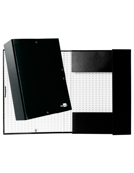 CI | Carpeta proyectos liderpapel folio lomo 90mm carton forrado negra