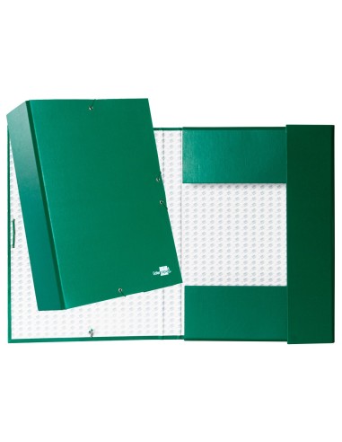 CI | Carpeta proyectos liderpapel folio lomo 90mm carton forrado verde