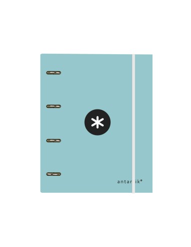 CI | Carpeta con recambio liderpapel antartik a4 cuadro 5mm forrada 4 anillas 25mm color menta