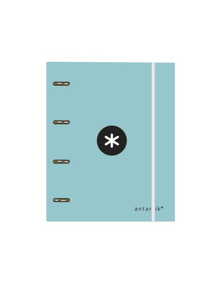 CI | Carpeta con recambio liderpapel antartik a4 cuadro 5mm forrada 4 anillas 25mm color menta