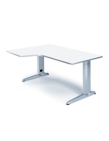 CI | Mesa rocada serie metal 180x120 cm izquierda acabado ac01 haya