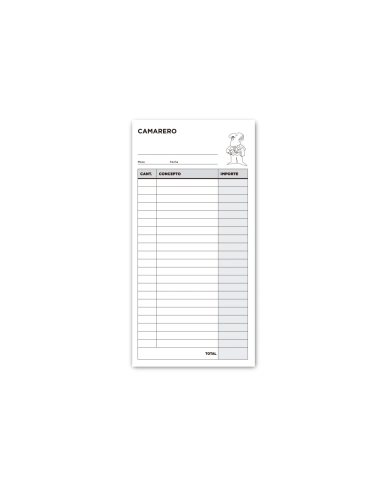 CI | Talonario liderpapel camarero 3/fº...