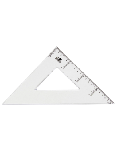 CI | Escuadra liderpapel 30 cm plastico cristal