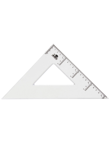 CI | Escuadra liderpapel 30 cm plastico cristal