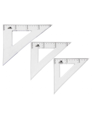 CI | Escuadra liderpapel 30 cm plastico cristal