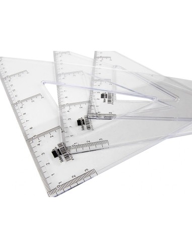 CI | Escuadra liderpapel 30 cm plastico cristal