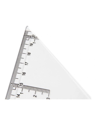 CI | Escuadra liderpapel 30 cm plastico cristal