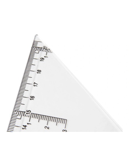 CI | Escuadra liderpapel 30 cm plastico cristal