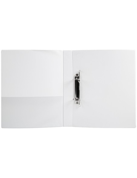 CI | Carpeta canguro 2 anillas mixtas 25mm liderpapel a4 plastico blanca